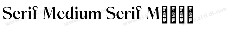 Serif Medium Serif M字体转换 Serif Medium Serif M字体转换